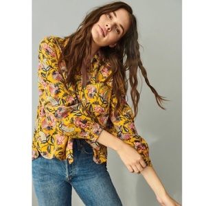 Anthropologie Sigourney Corduroy Button Down